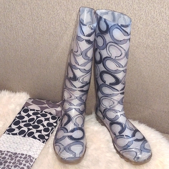 Coach Monogram Rain Boots